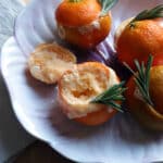 Clémentines givrées épicées, dessert sain et sans sucre raffiné.